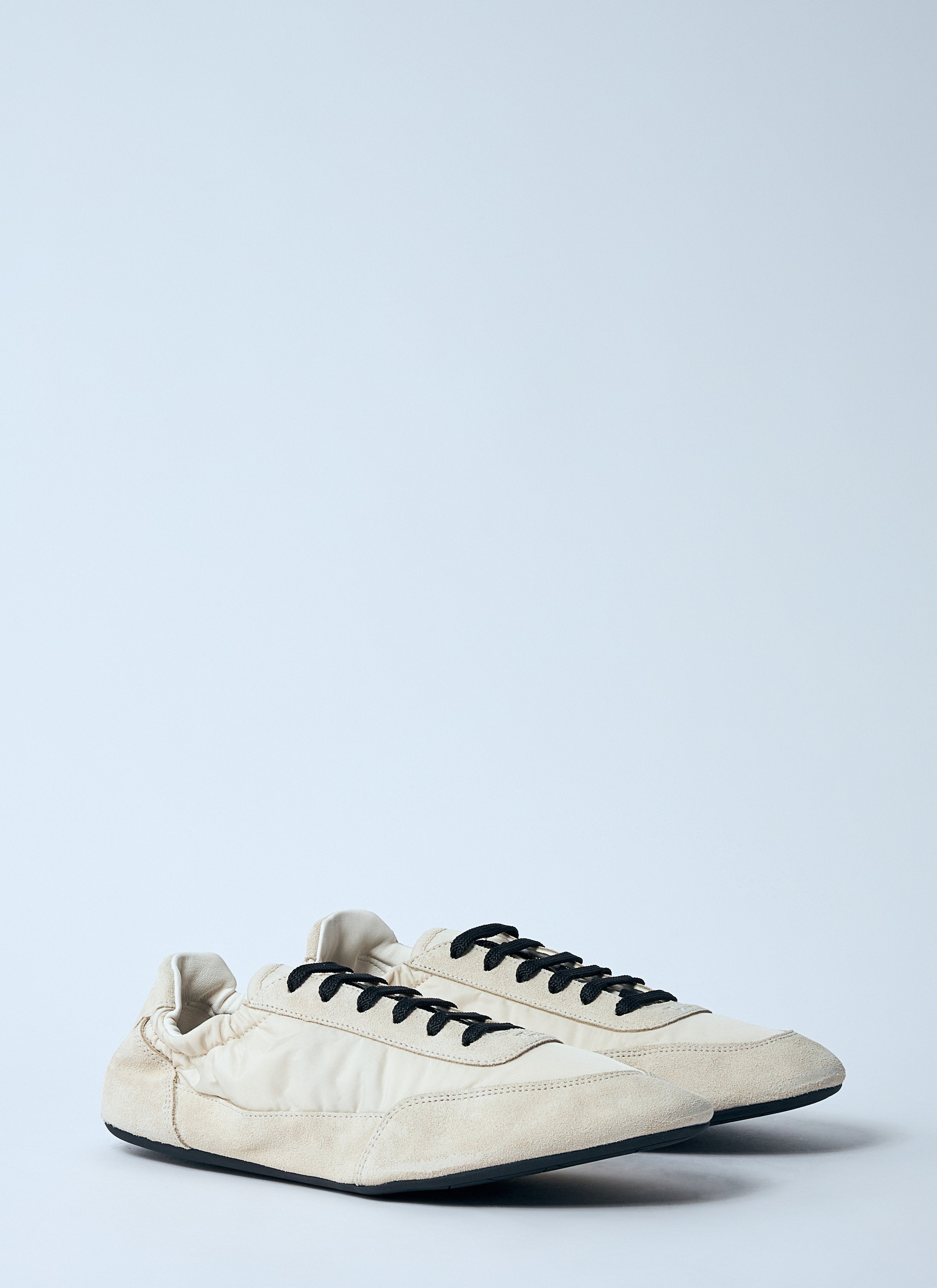 Prada Women Collapse Re-Nylon And Suede Sneakers
