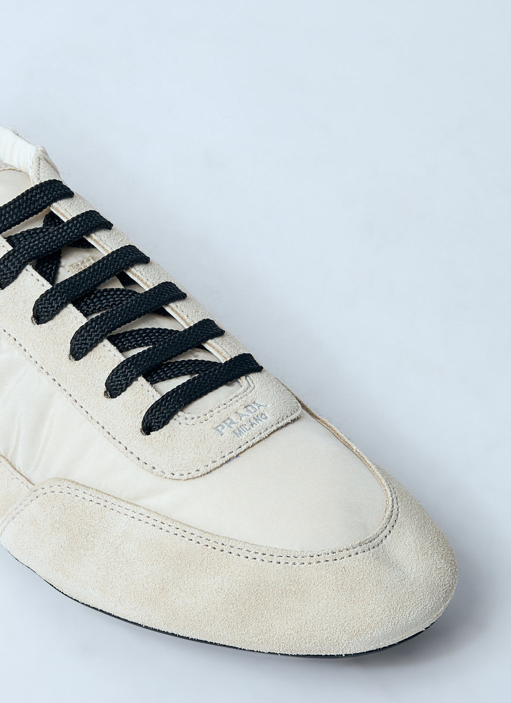 Prada Women Collapse Re-Nylon And Suede Sneakers