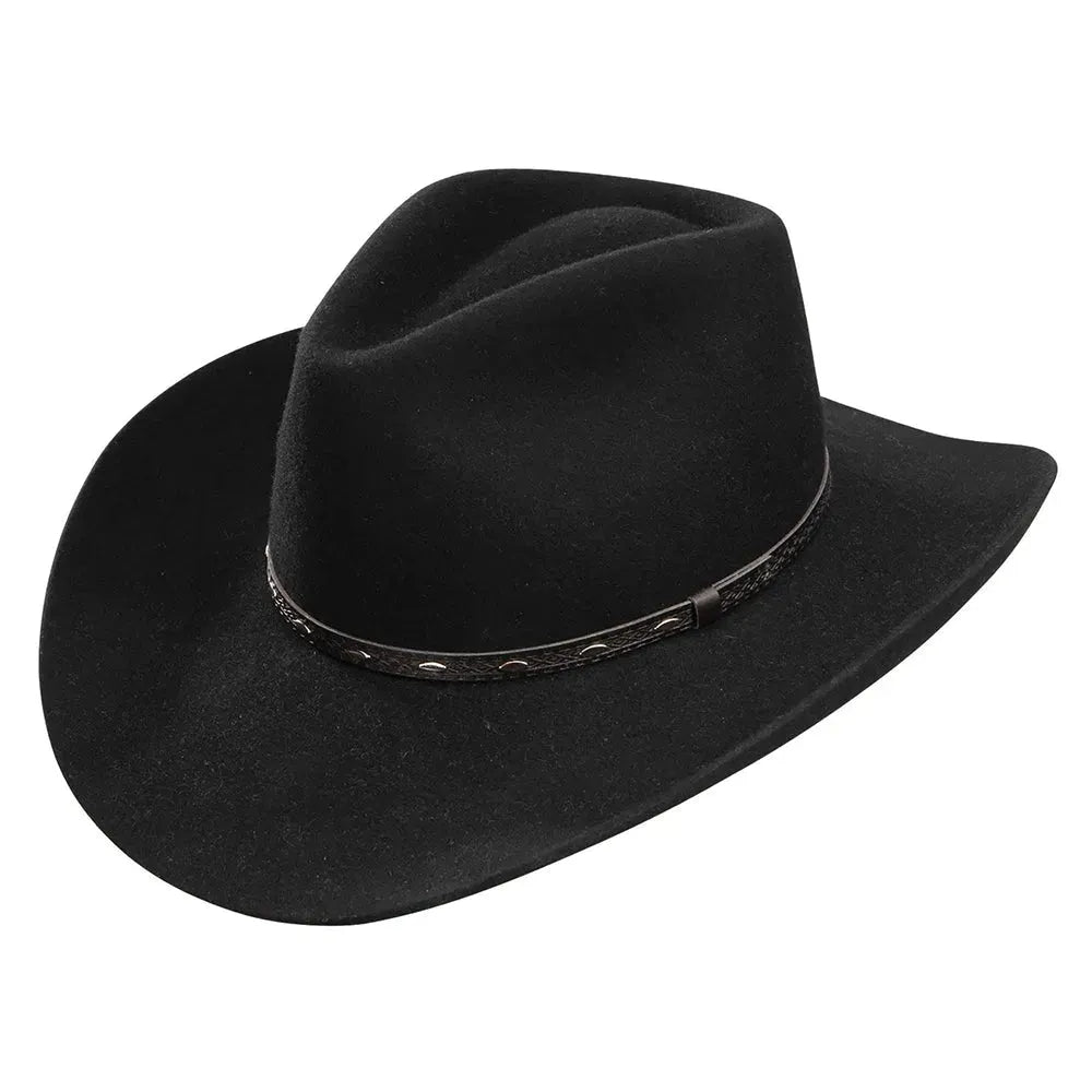 Resistol Briscoe - (3X) Wool Felt Cowboy Hat Black