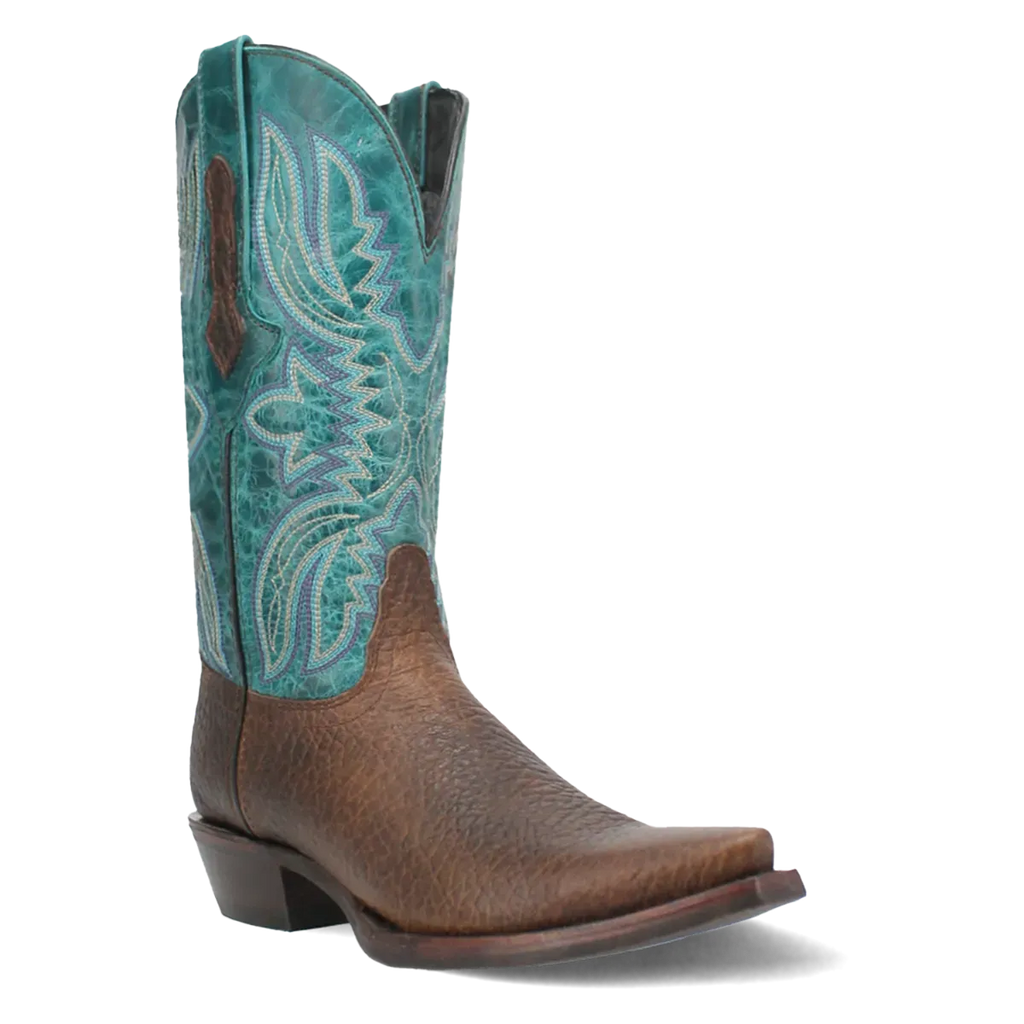 Dingo Rio Lobo - Men's Leather Cowboy Boot Teal Regular