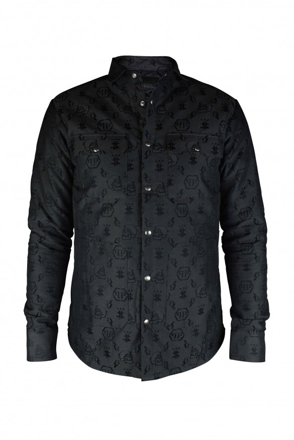 Philipp Plein Men Ls Monogram Shirt