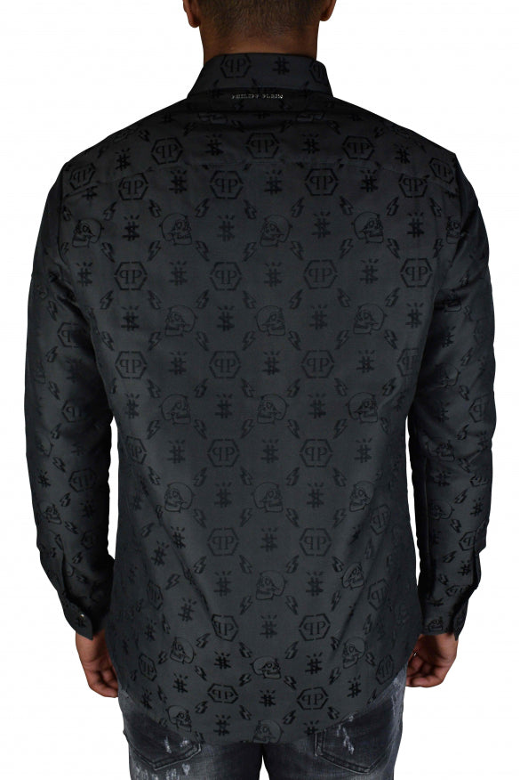 Philipp Plein Men Ls Monogram Shirt