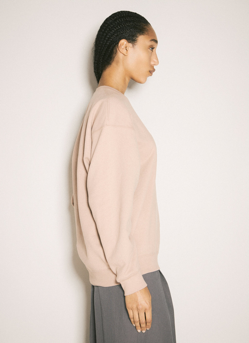 Saint Laurent Women Logo Embroidery Sweatshirt