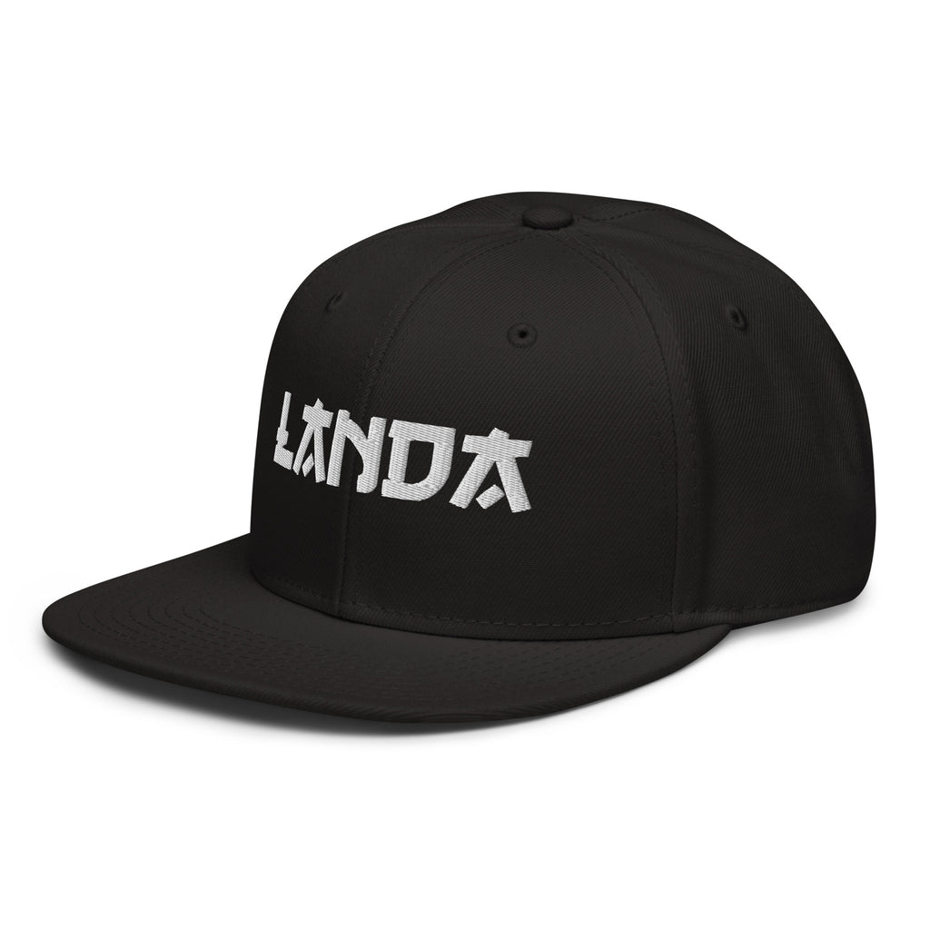 Landa Letter Logo Black Snapback Hat