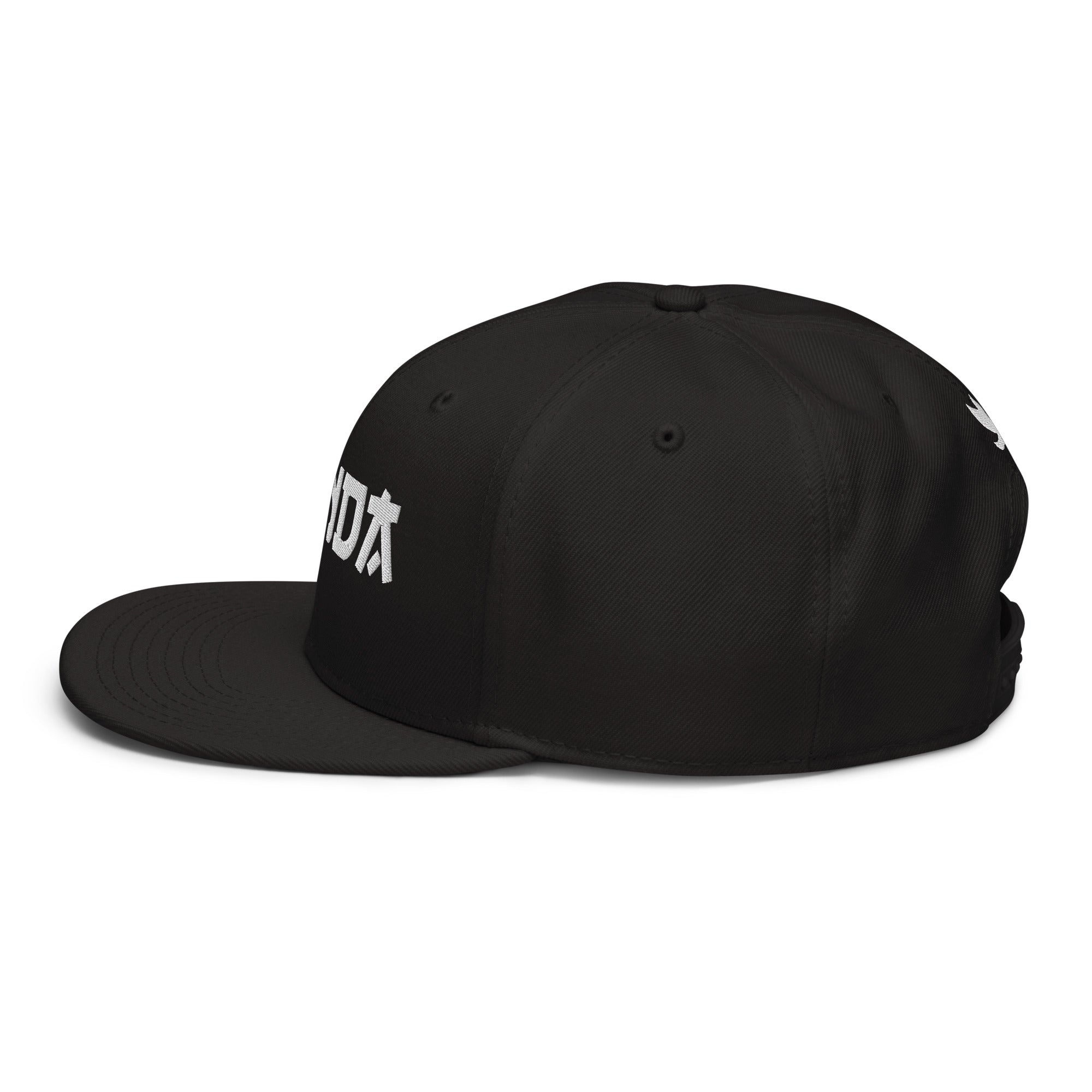 Landa Letter Logo Black Snapback Hat
