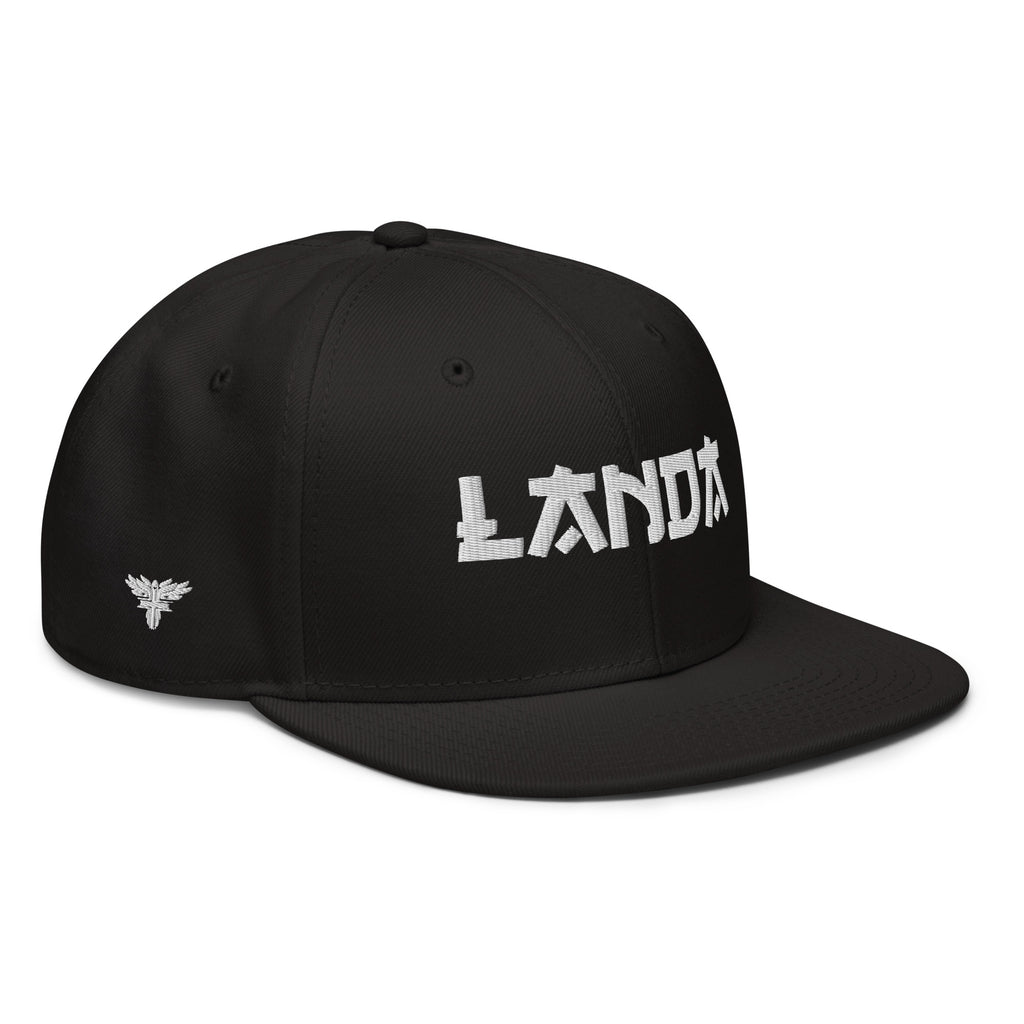 Landa Letter Logo Black Snapback Hat