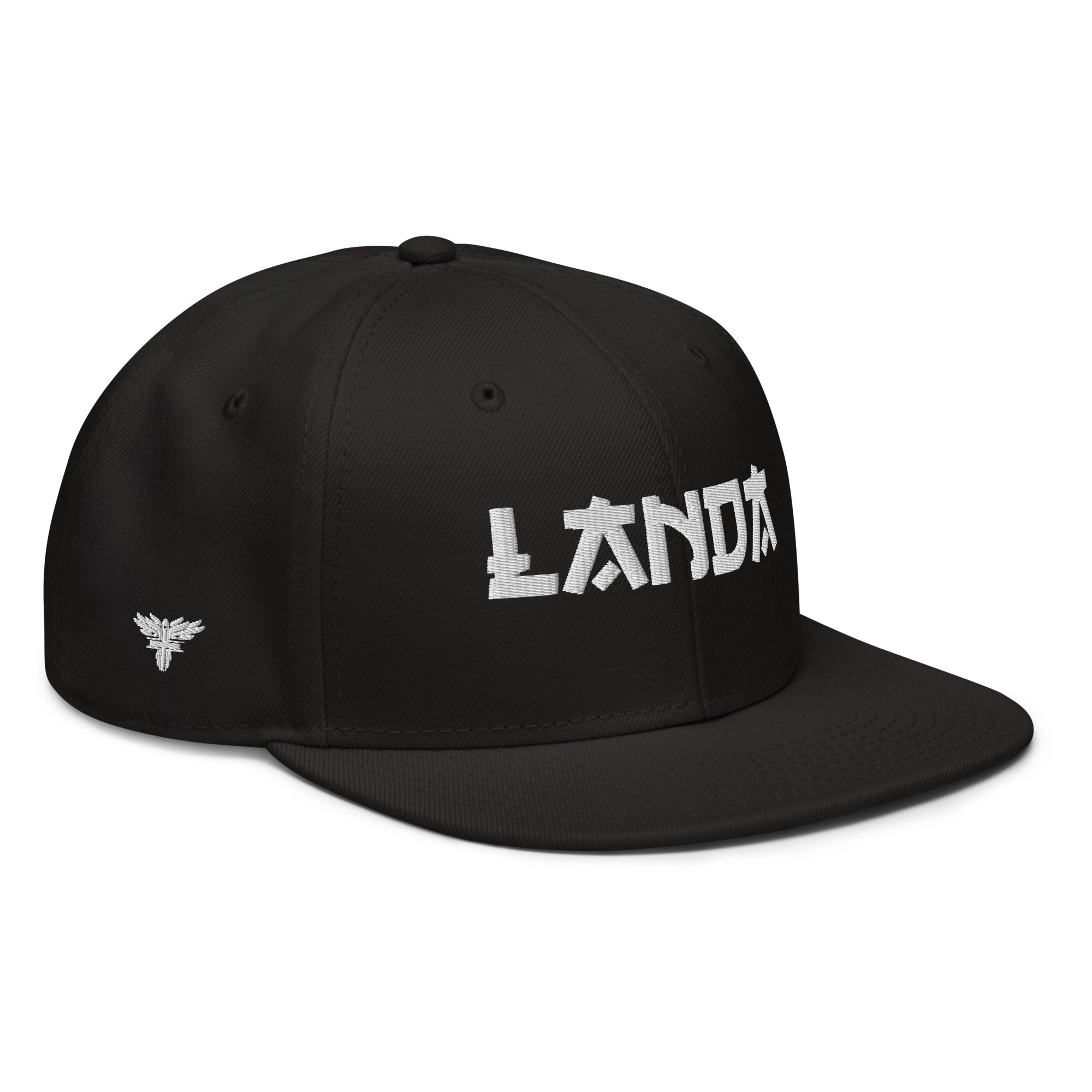 Landa Letter Logo Black Snapback Hat