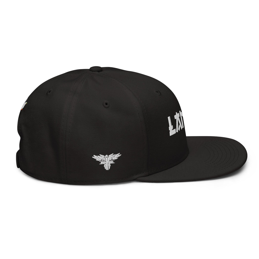 Landa Letter Logo Black Snapback Hat