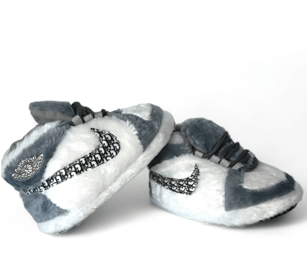 Sneaker Slippers Gray Jordan 1 Dior unisex for adults&kids