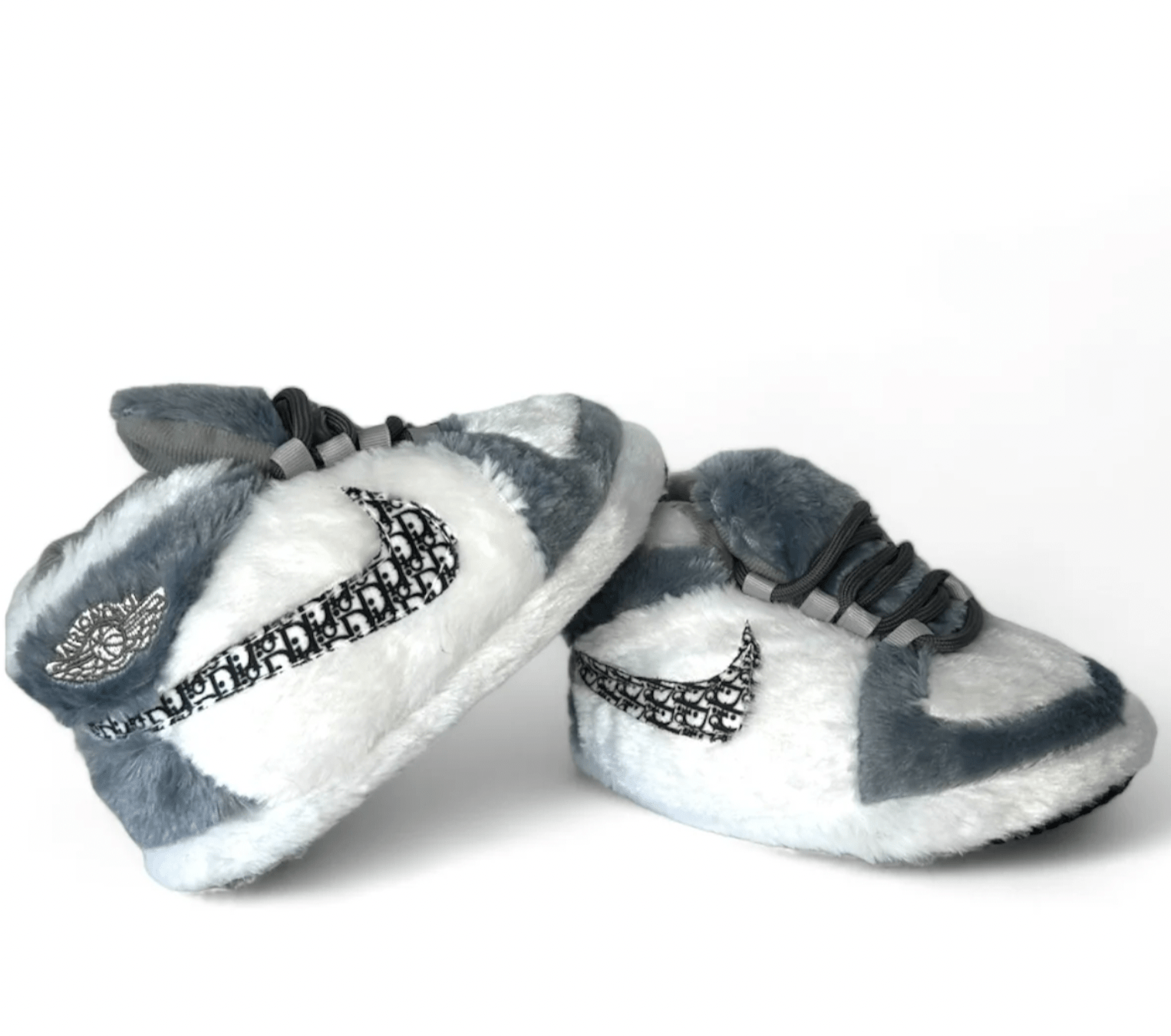 Sneaker Slippers Gray Jordan 1 Dior unisex for adults&kids