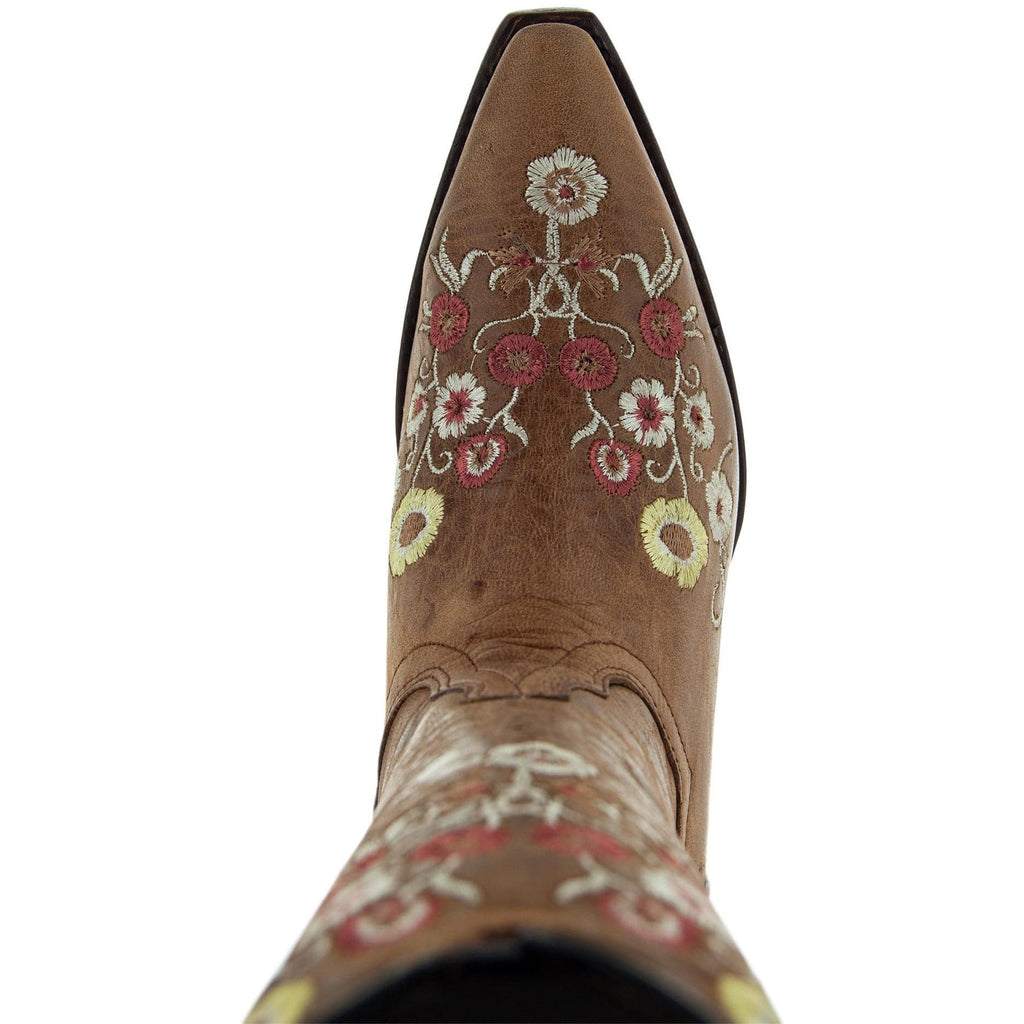Women's Snipped Toe Western Boots | Floral Showstopper Cowgirl Boots (M50044)