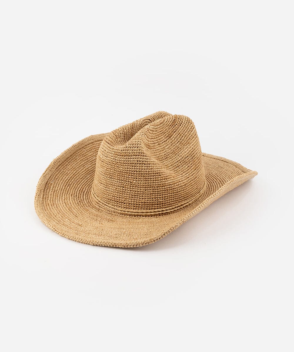 Ames Packable Straw Cowboy Hat Natural