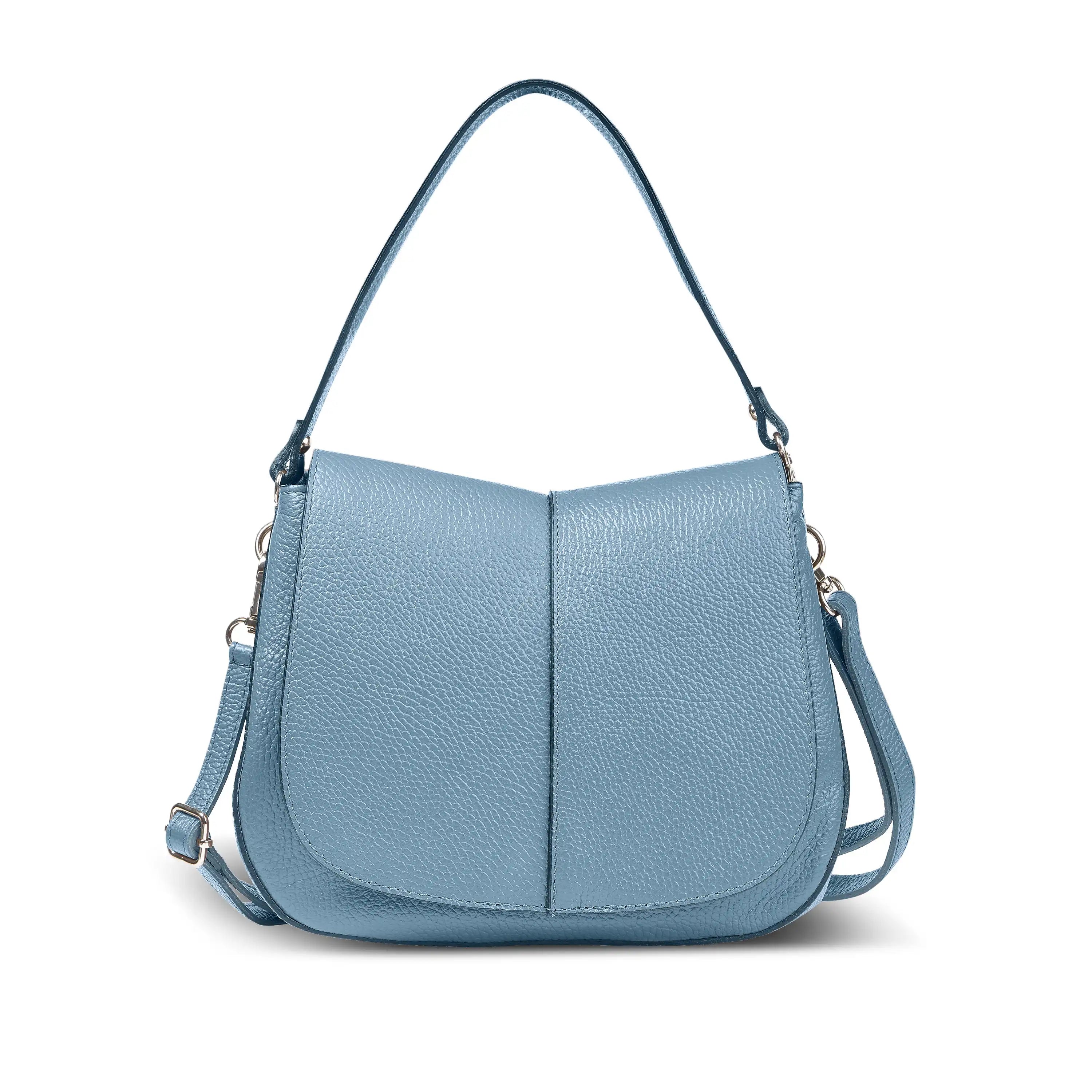 Calf Leather Shoulder Bag 132610 Denim