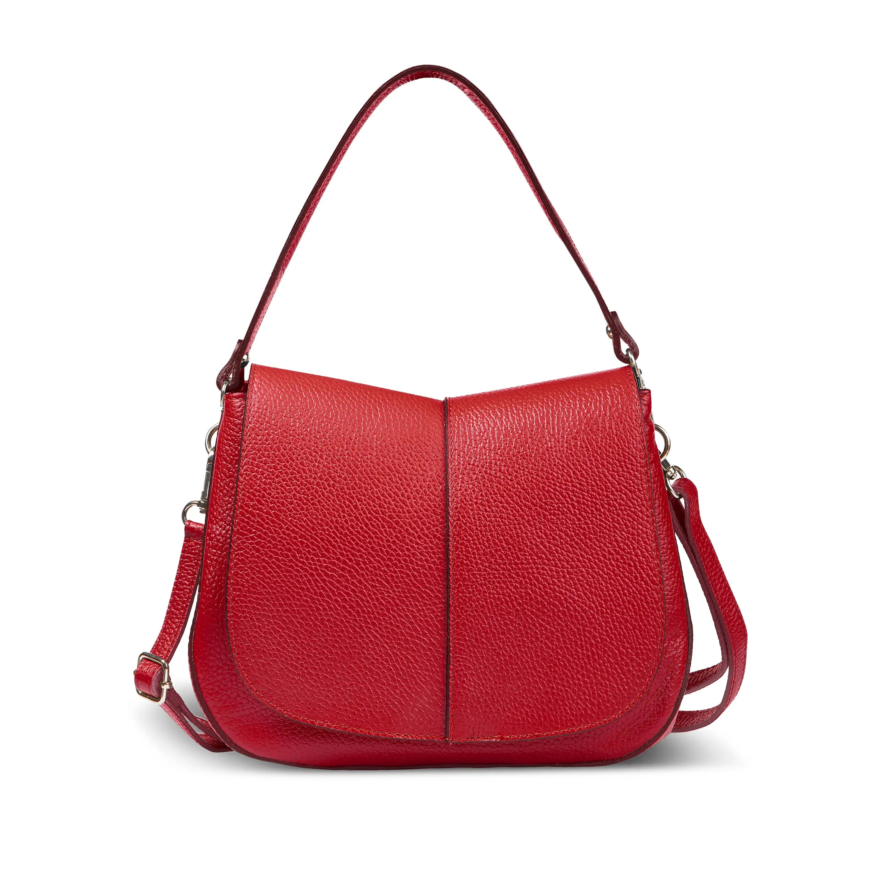 Calf Leather Shoulder Bag 132610 Red