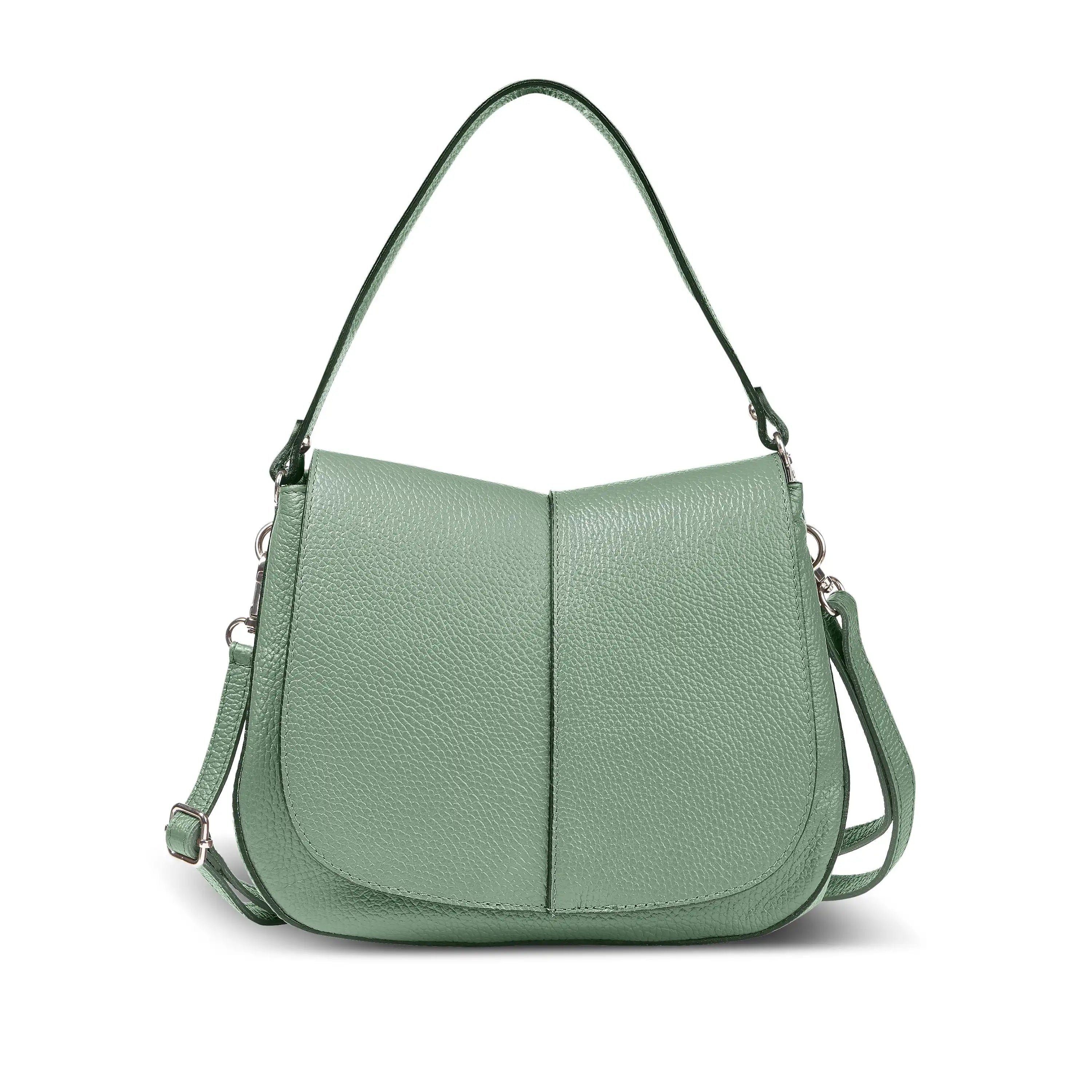 Calf Leather Shoulder Bag 132610 Sage Green