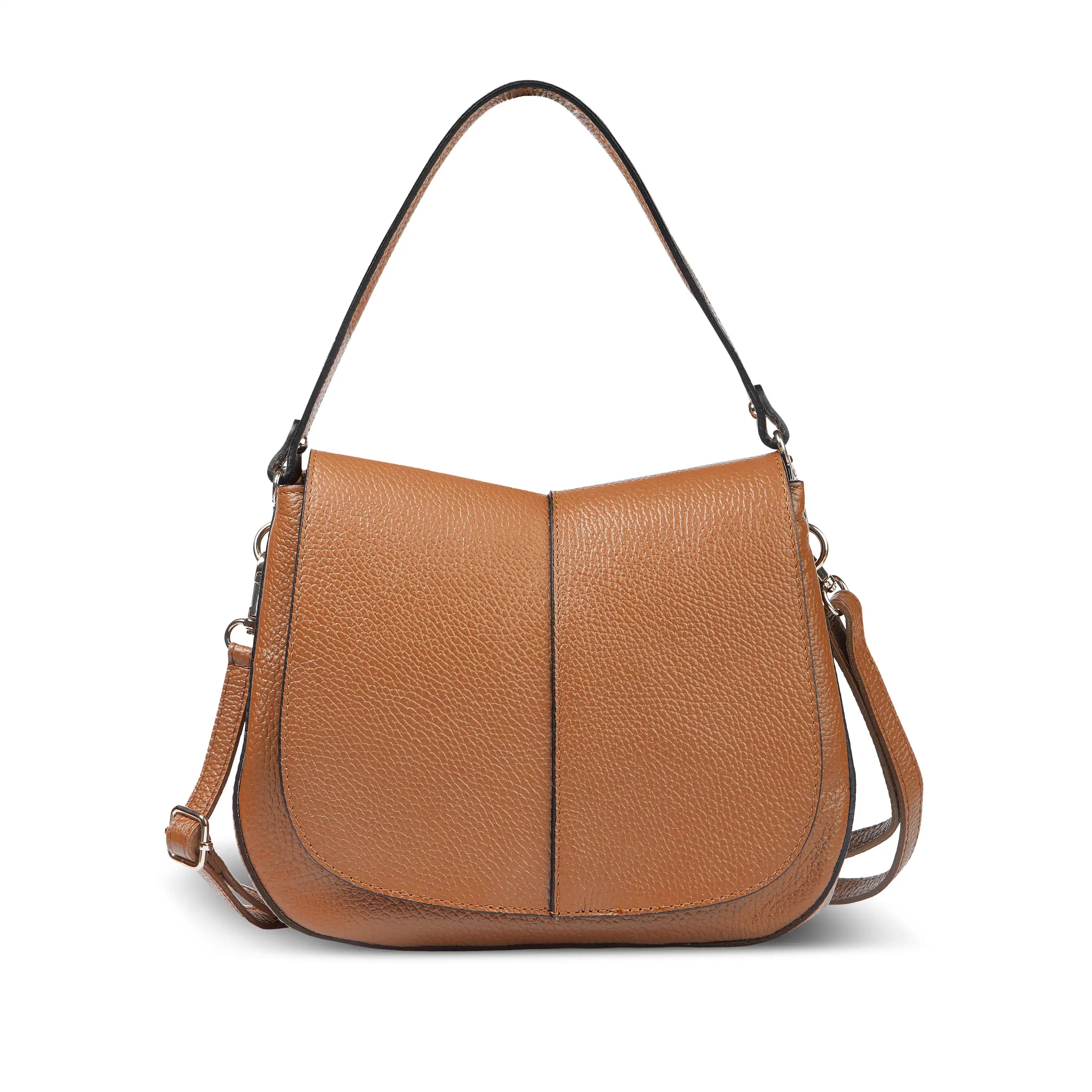 Calf Leather Shoulder Bag 132610 Tan