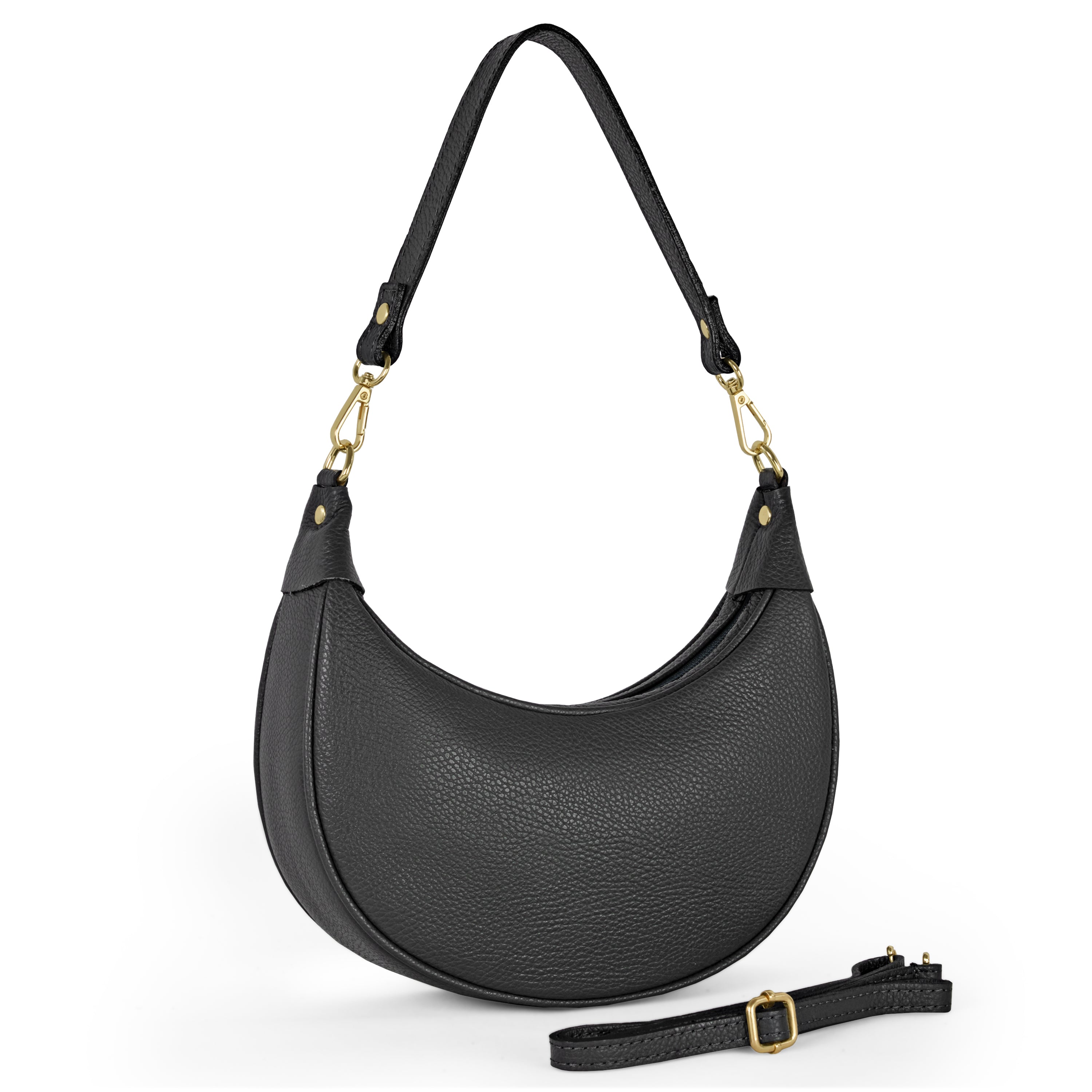 Calf Leather Shoulder Bag 222024 Black