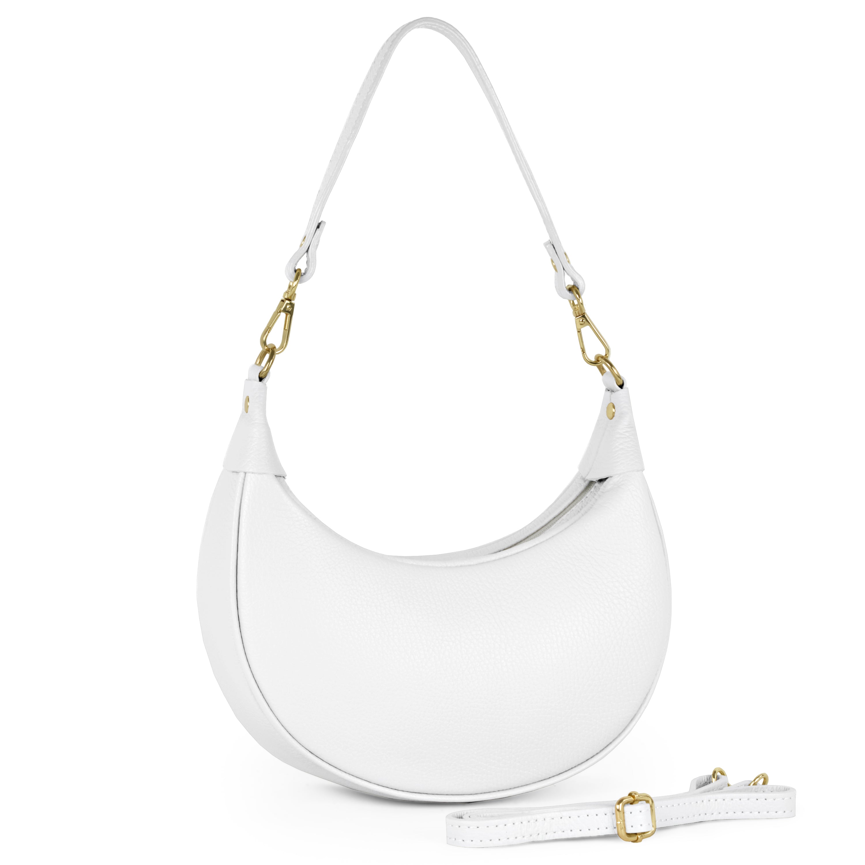 Calf Leather Shoulder Bag 222024 White