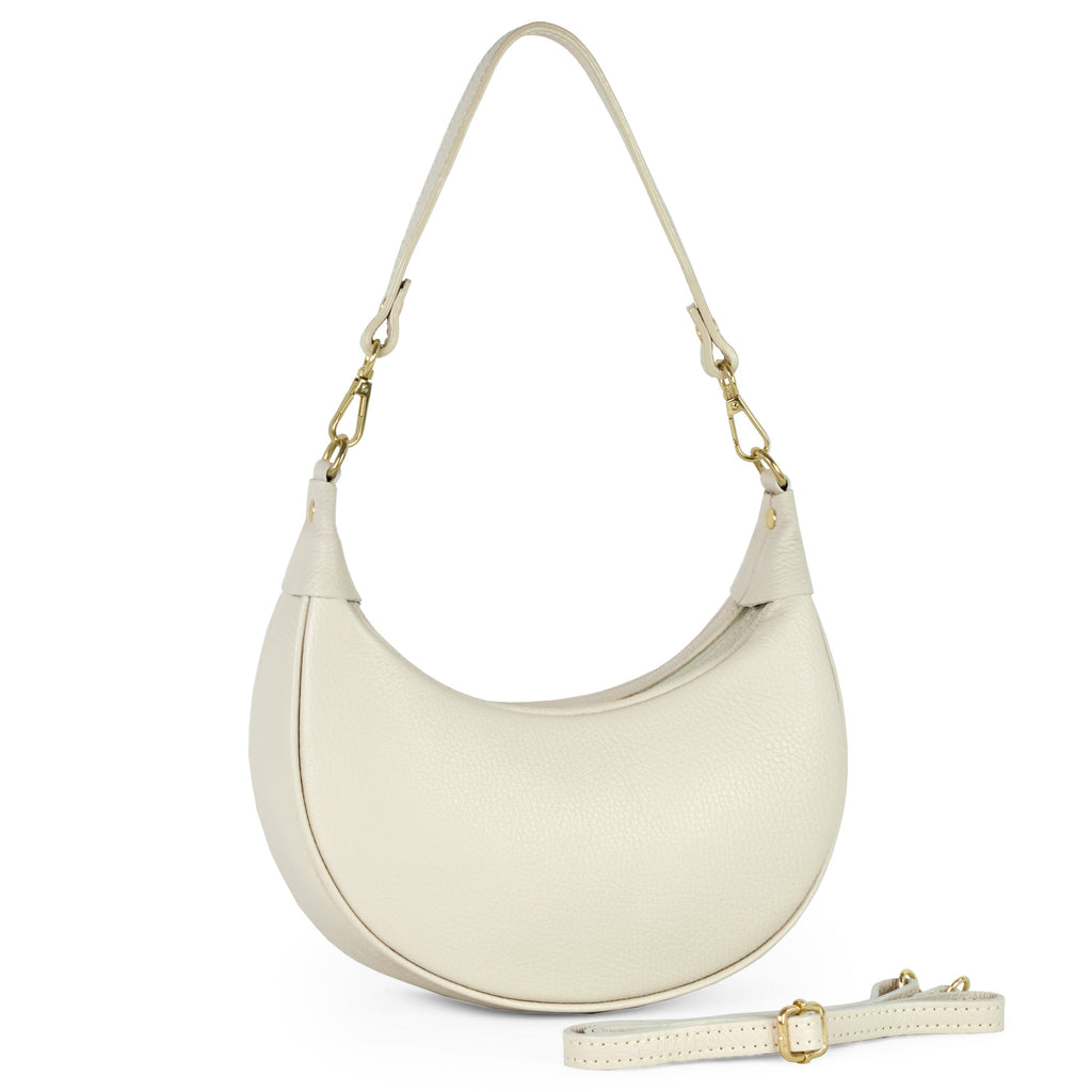 Calf Leather Shoulder Bag 222024 Beige