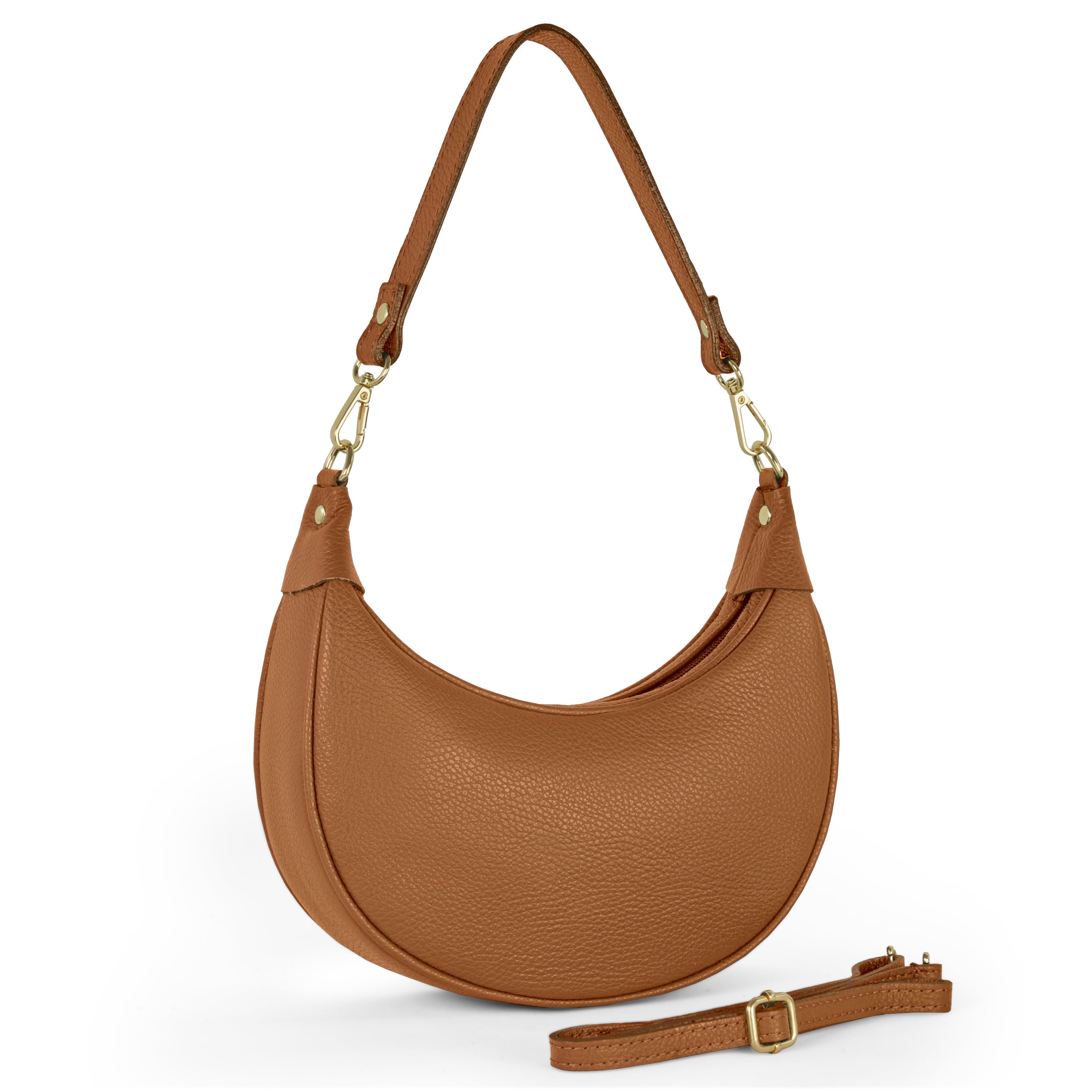 Calf Leather Shoulder Bag 222024 Brown