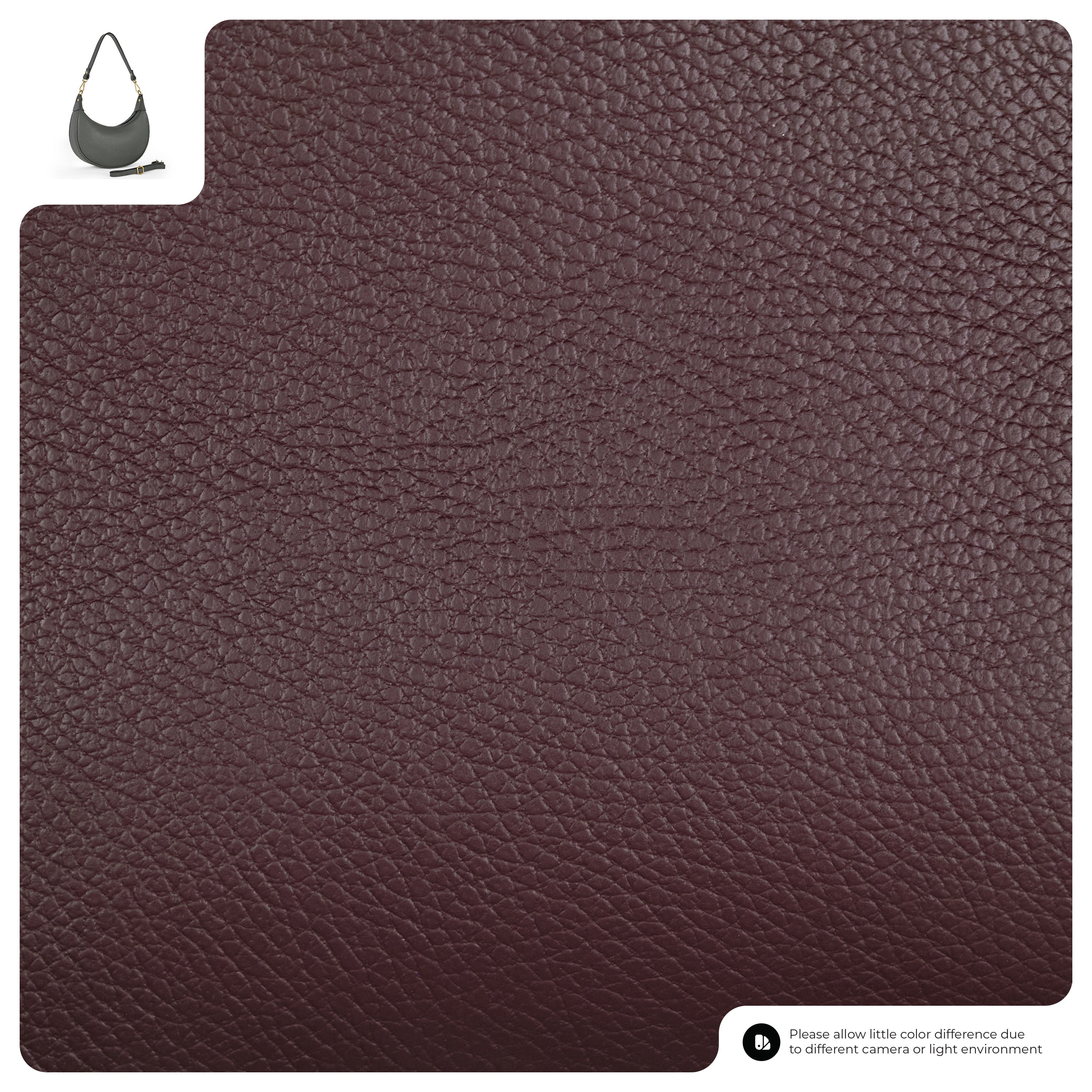 Calf Leather Shoulder Bag 222024 Burgundy