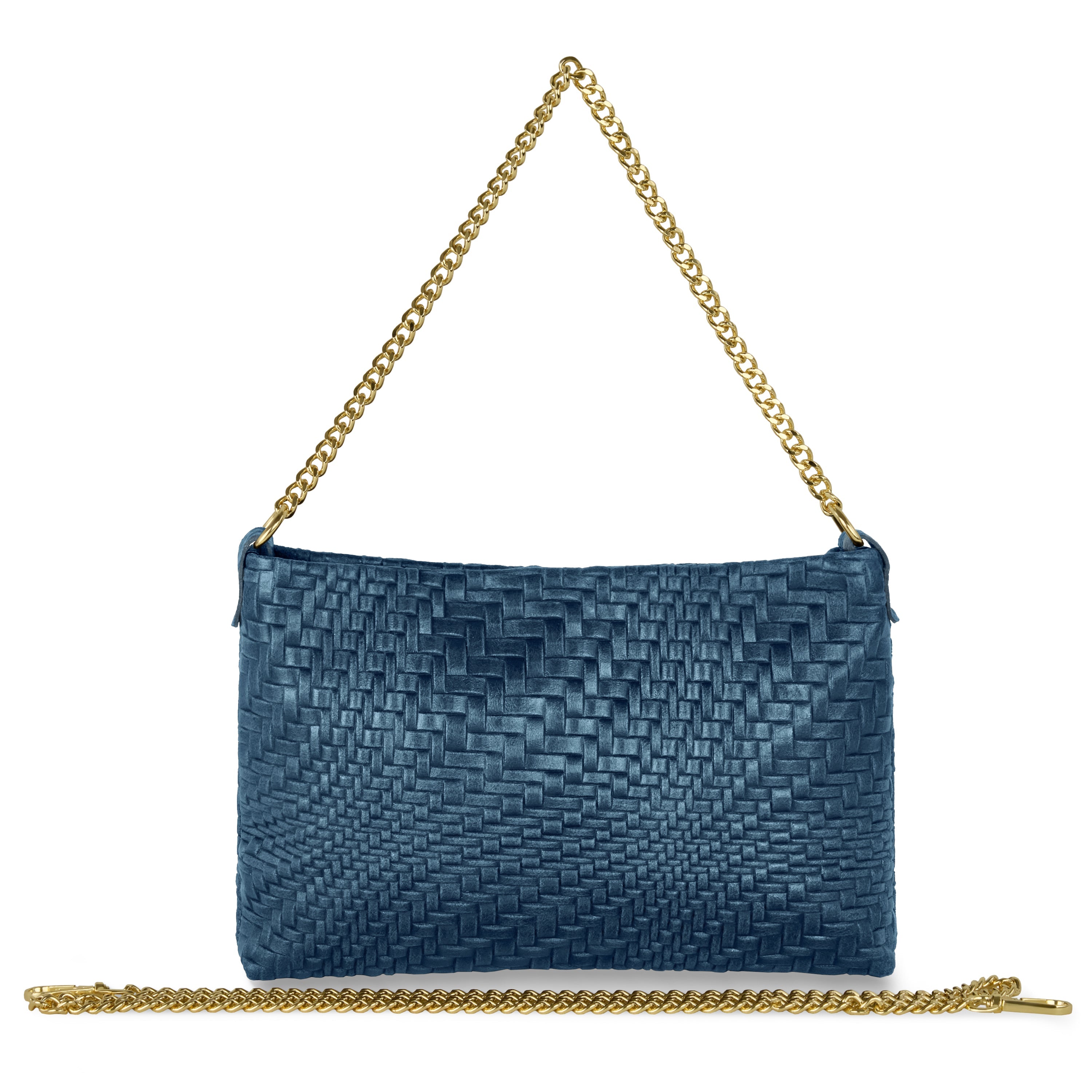 Grid Suede Leather Crossbody Bag 101315 Grid Denim