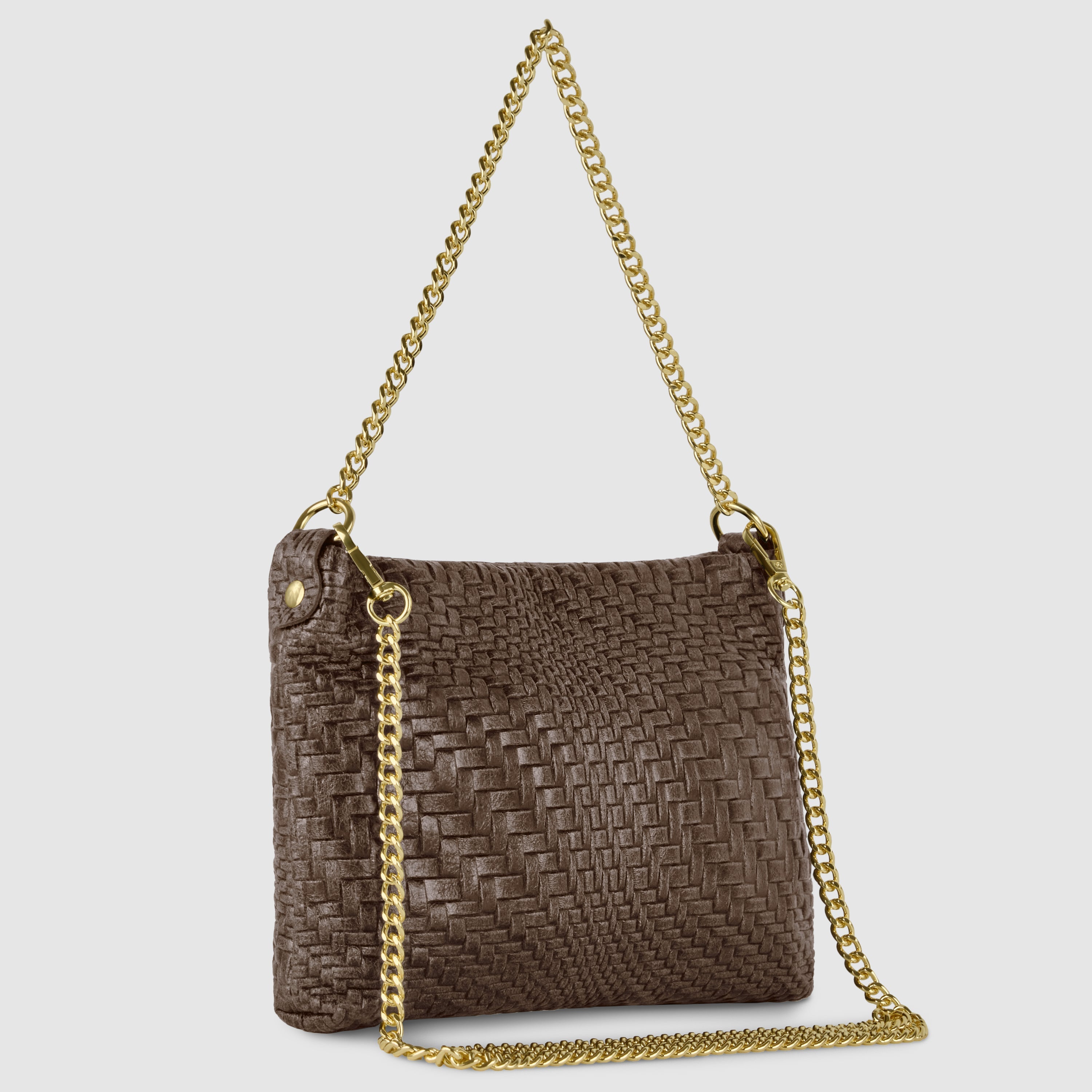 Grid Suede Leather Crossbody Bag 101315