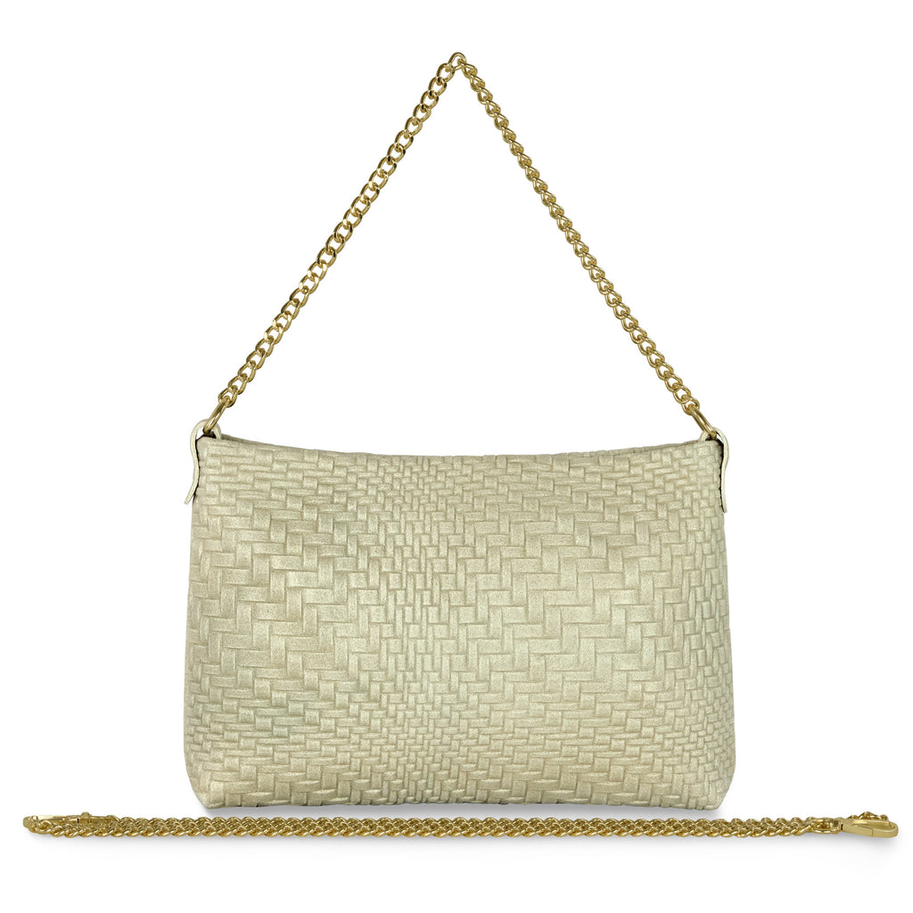 Grid Suede Leather Crossbody Bag 101315 Grid Beige