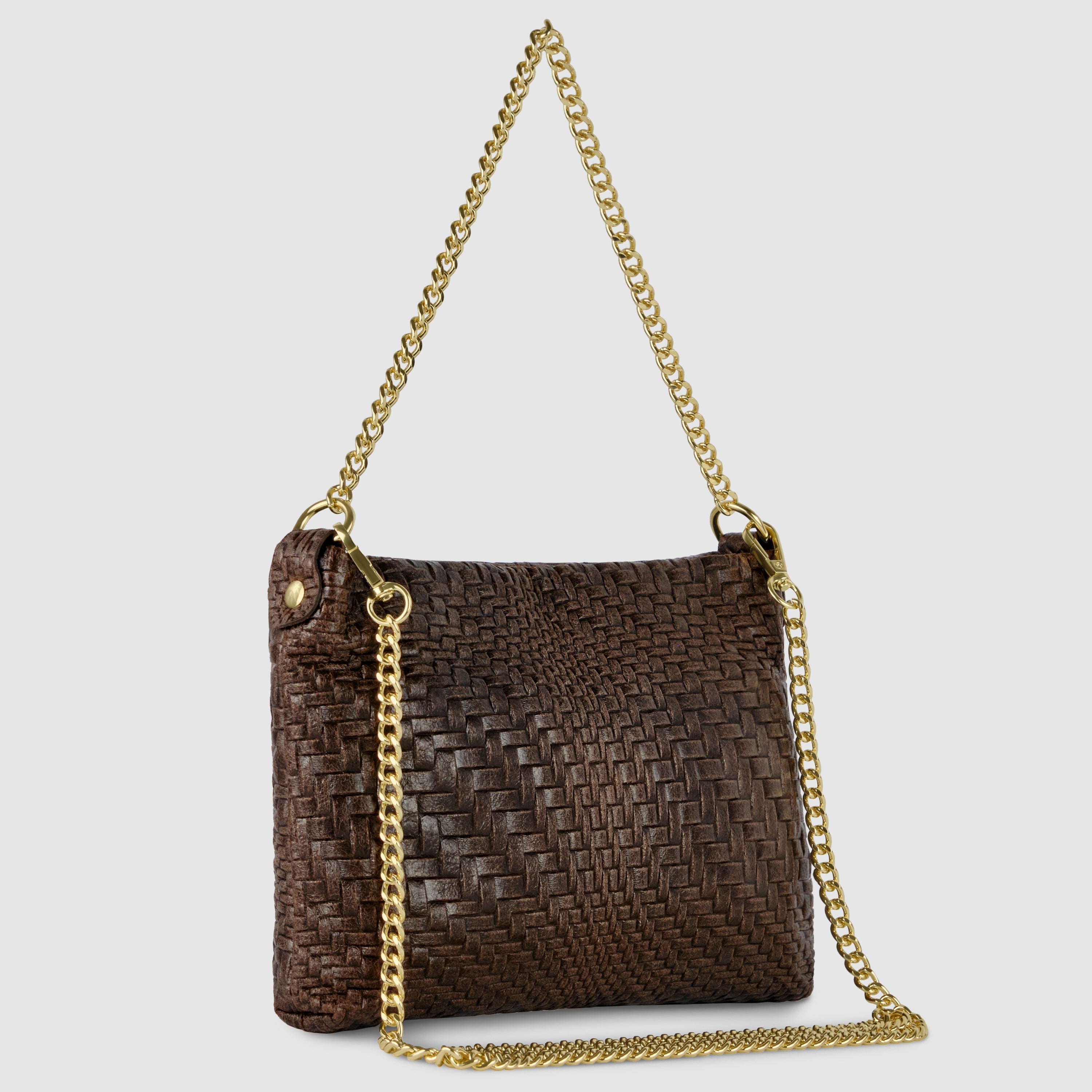 Grid Suede Leather Crossbody Bag 101315