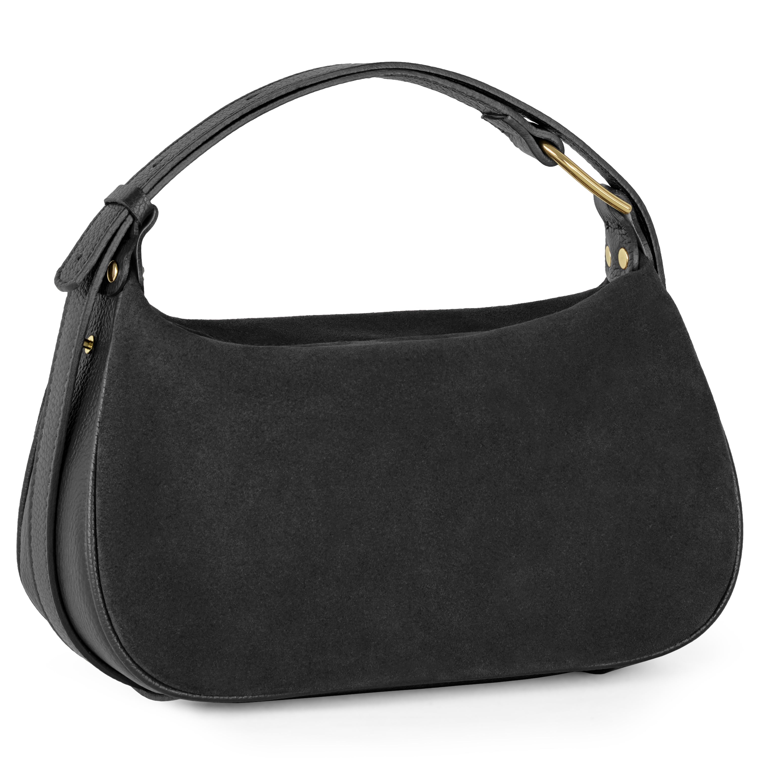 Suede Leather Crossbody Bag 242265 Black Suede