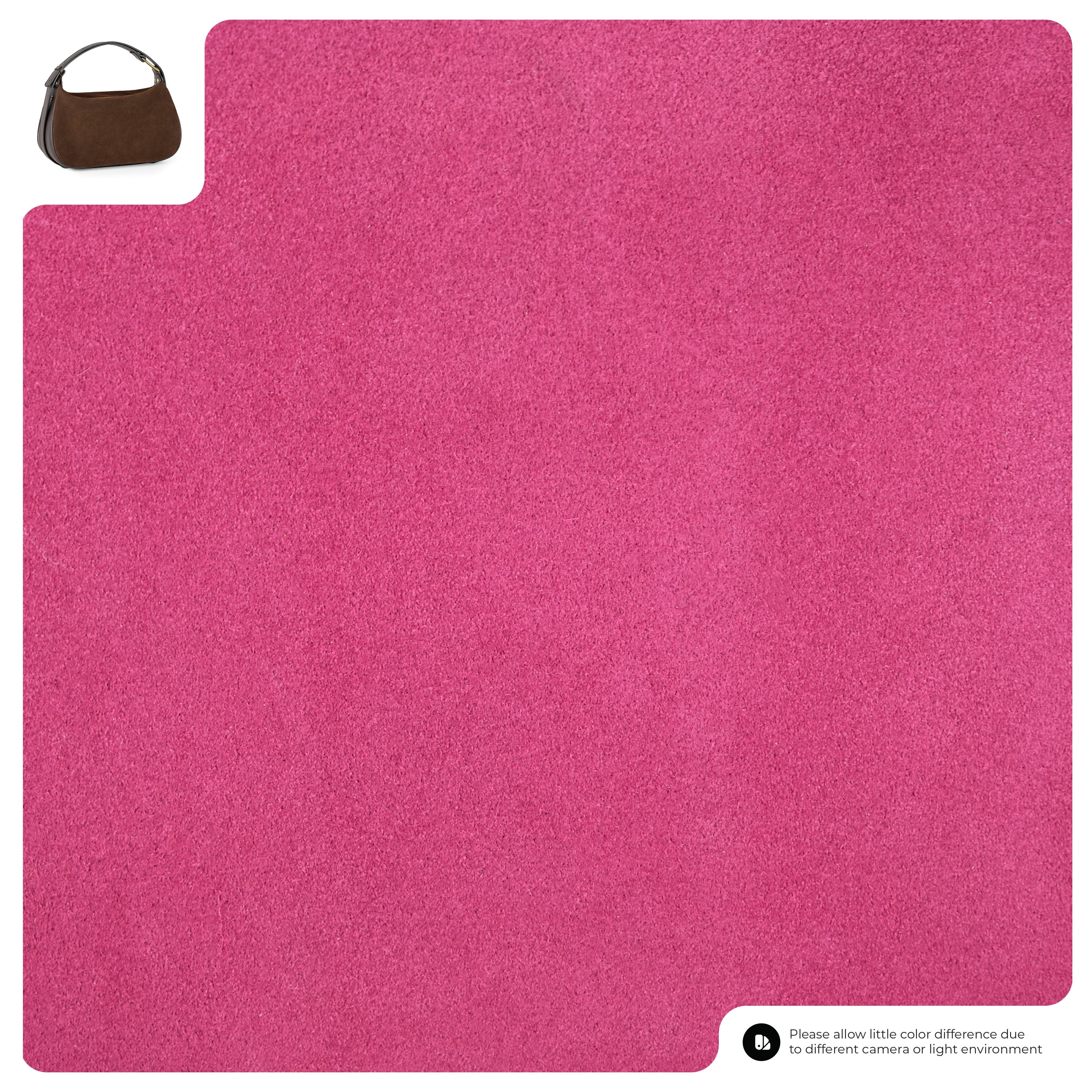 Suede Leather Crossbody Bag 242265 Fuchsia Suede