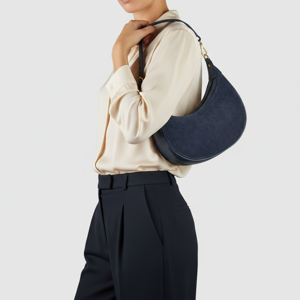 Suede Leather Shoulder Bag 222024