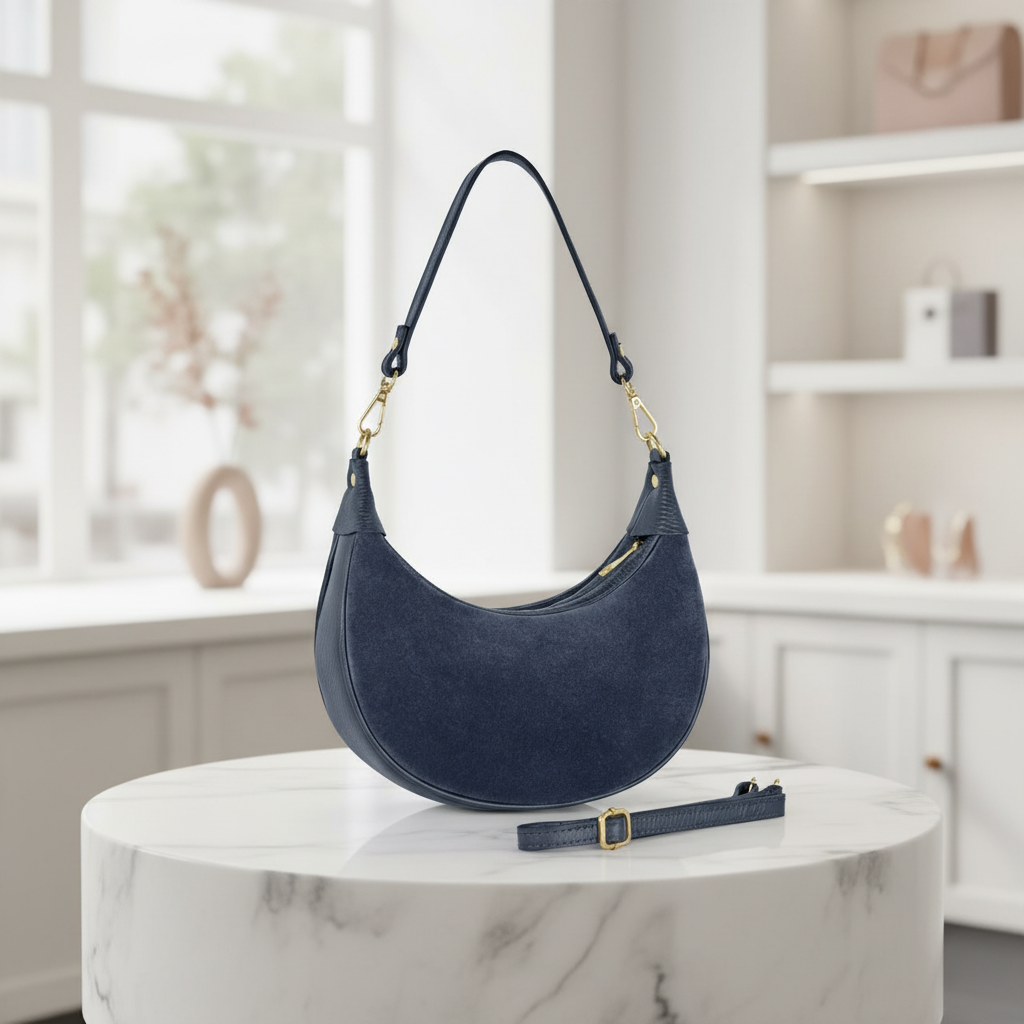 Suede Leather Shoulder Bag 222024