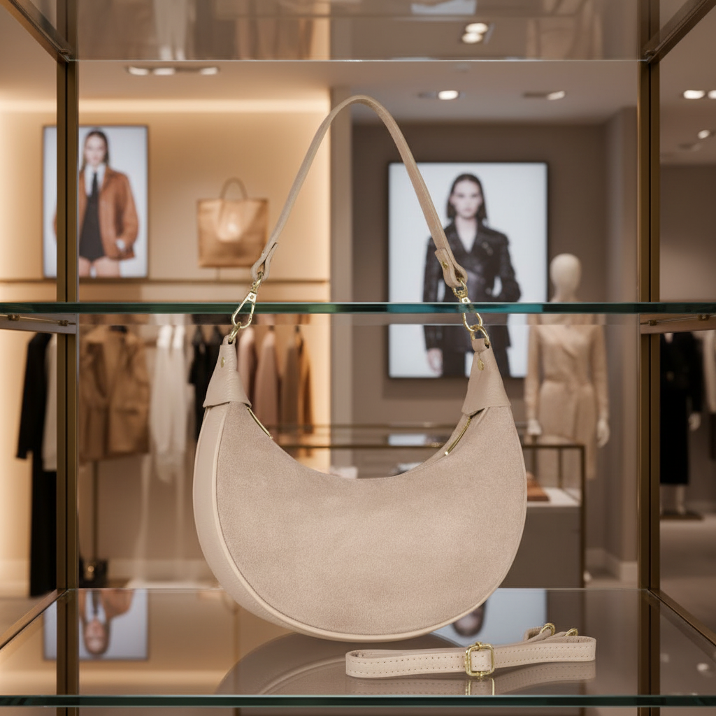 Suede Leather Shoulder Bag 222024