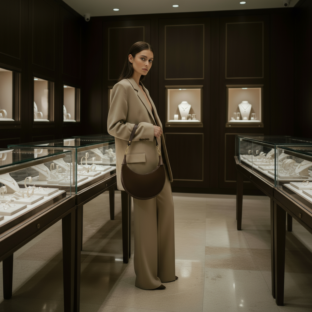 Suede Leather Shoulder Bag 222024