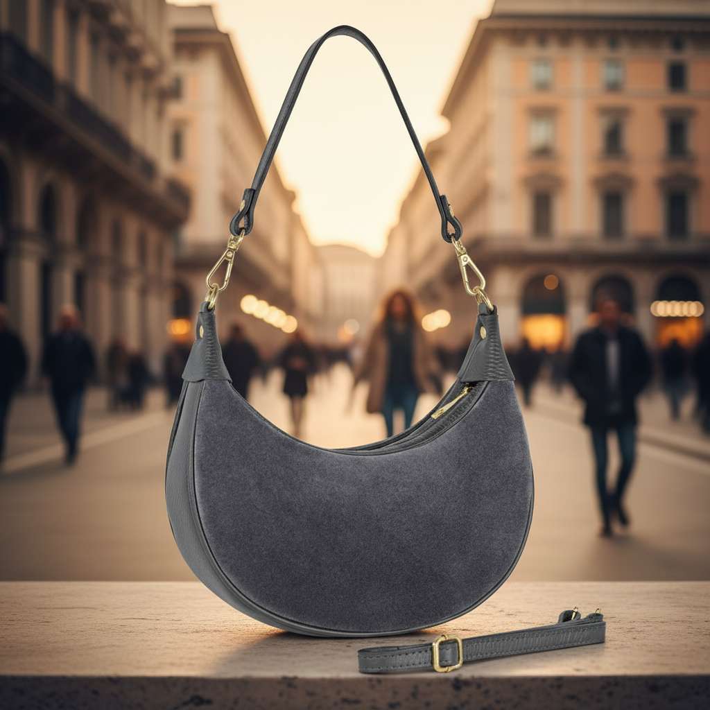 Suede Leather Shoulder Bag 222024