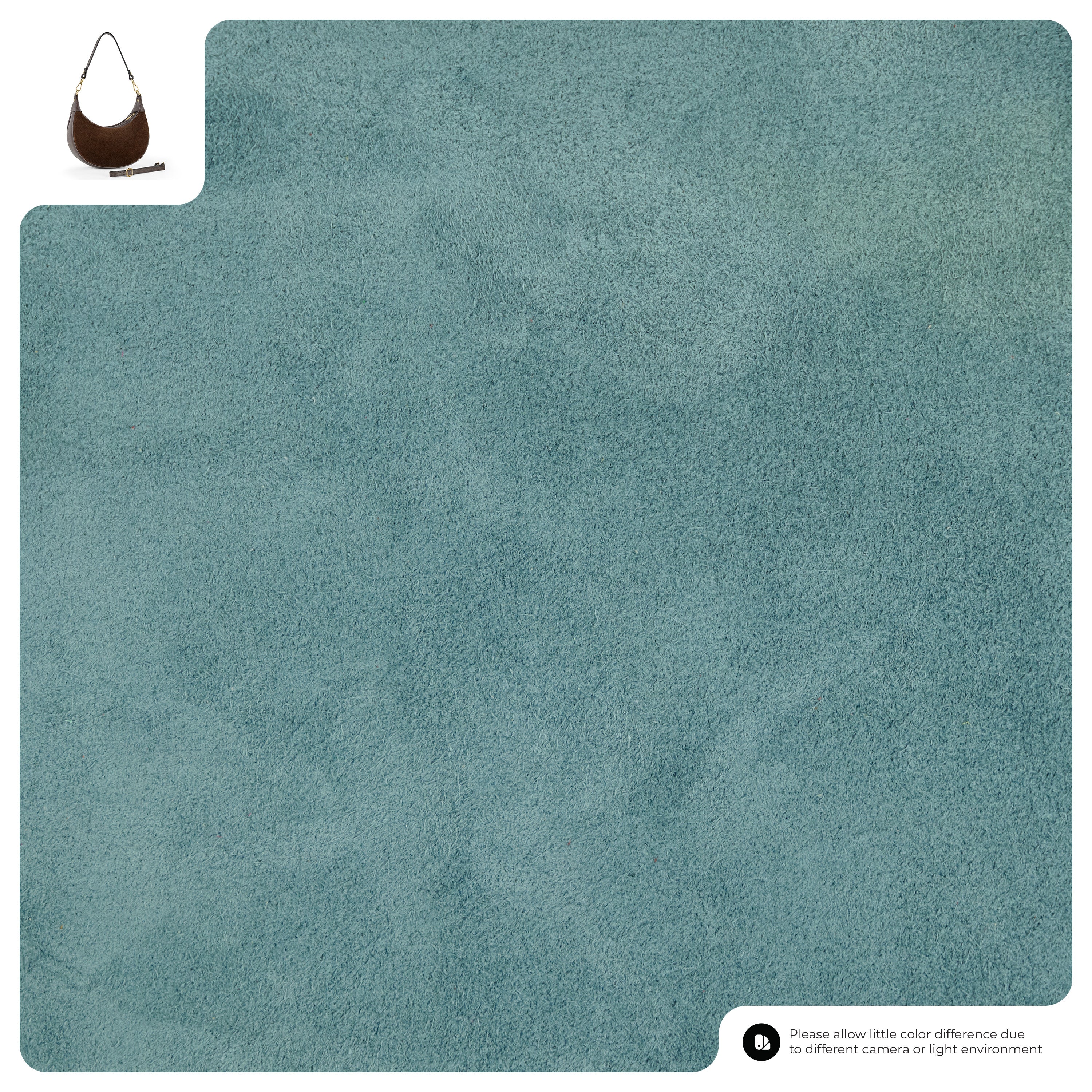 Suede Leather Shoulder Bag 222024 Light Blue Suede