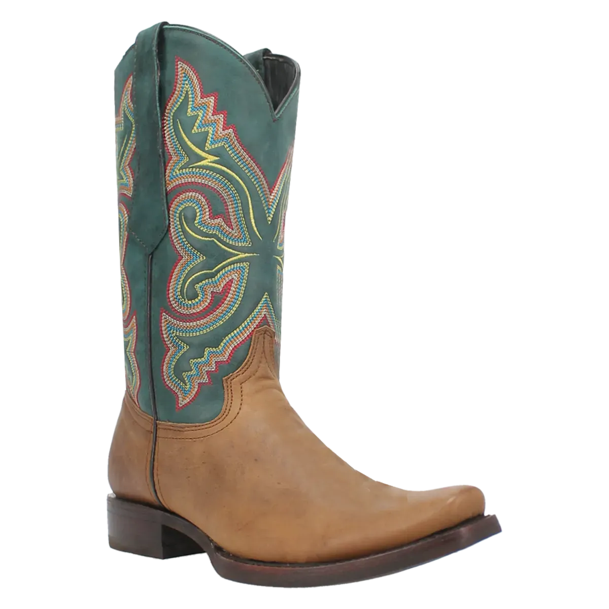 Dingo True Grit - Men's Leather Cowboy Boot Dark Green Regular