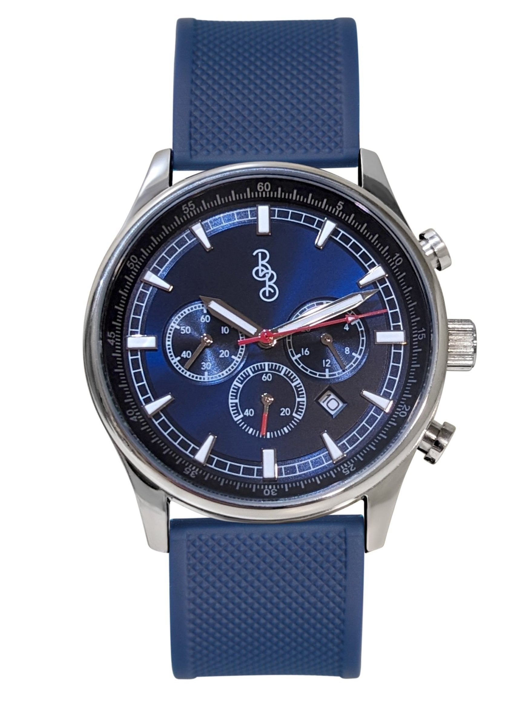 Blue Sport Chronograph 41mm Blue Silicone