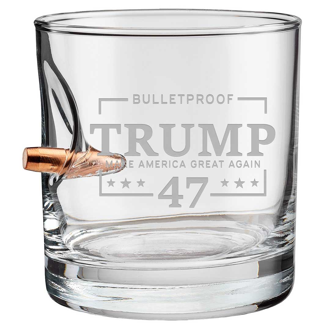 Trump Whiskey Glasses (4 Design Options) Trump 47 No