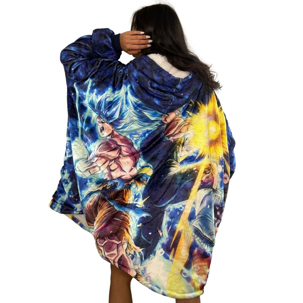 Dragon ball z Wearable Blanket Hoodie for Kids & Adults