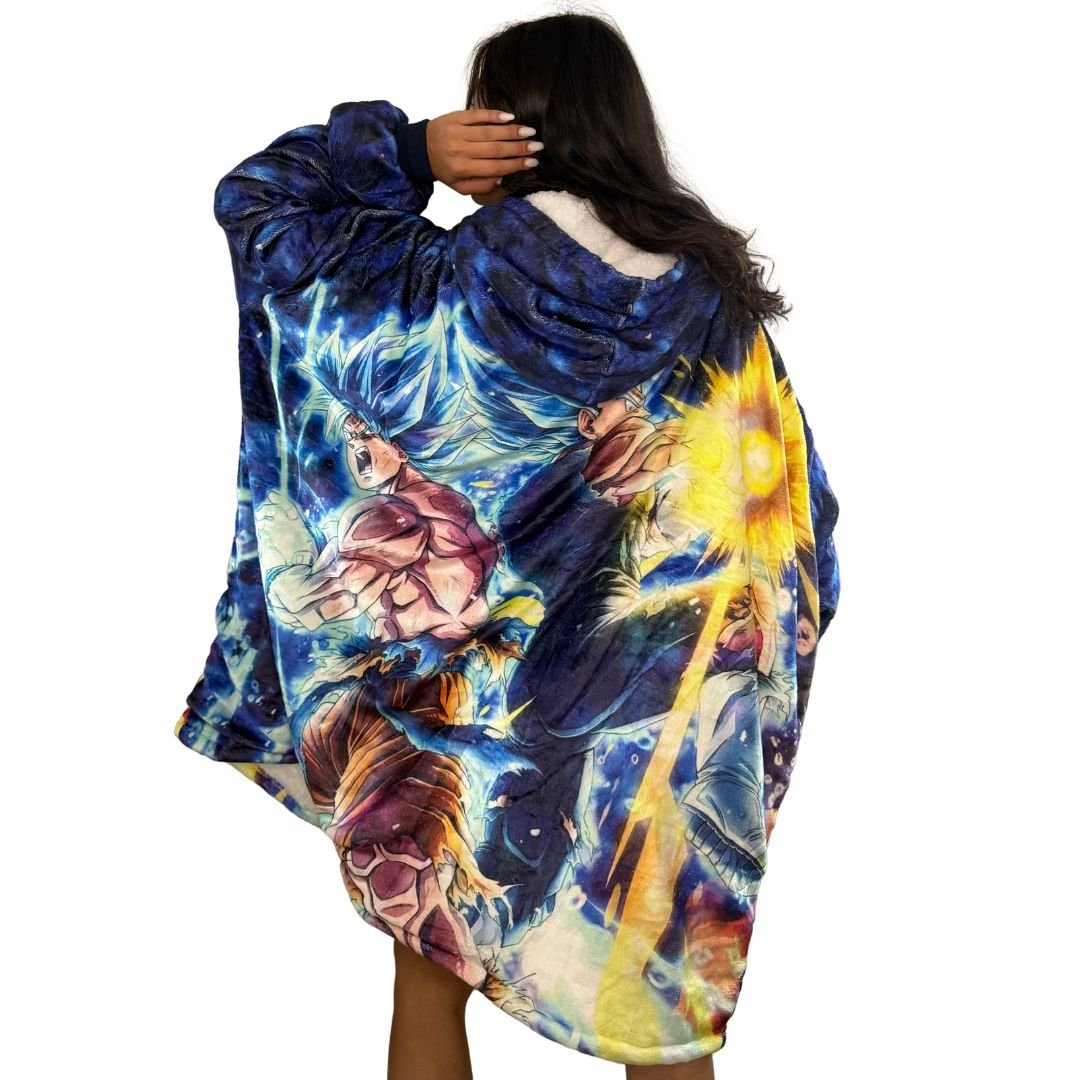 Dragon ball z Wearable Blanket Hoodie for Kids & Adults