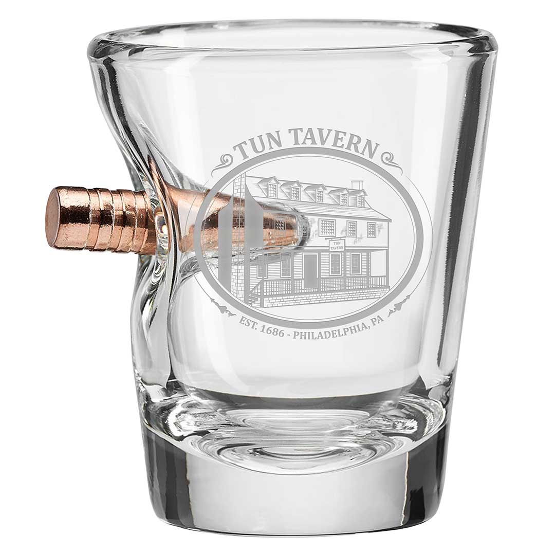 US Military Glasses 2oz Shot Glass Tun Tavern Bullet